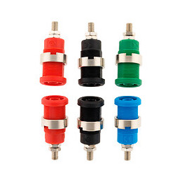 Lot De 6 Douilles De Sécurité Ø4mm Fixation Par Écrou: 2 Rouges + 2 Noires + 1 Bleue + 1 Verte - Zenitech