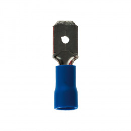 10 Cosses Bleu Languettes Mâles 6,3 Mm - Zenitech