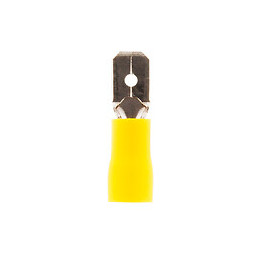 10 Cosses Jaune Languettes Mâles 6,3 Mm - Zenitech