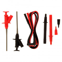 Kit De Mesure: 2 Grip-tests À Pince + 2 Cordons De Sécurité Coudés + 2 Pointes De Touches Avec Protection + 2 Pointes Lisse