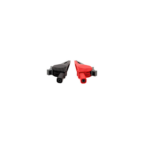 Lot De 2 Pinces Ø4mm De Sécurité Large Ouverture: 1 Rouge + 1 Noire - Zenitech