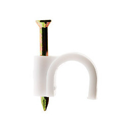 20 Attaches Plastiques Ø9 Blanc - Zenitech