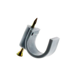 20 Attaches Plastiques Ø9 Gris - Zenitech