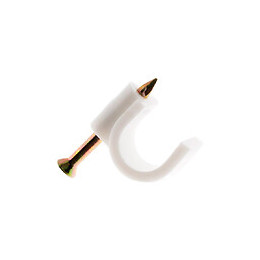 20 Attaches Plastiques Ø5 Blanc - Zenitech