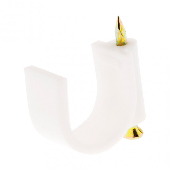 20 Attaches Plastiques Ø12 Blanc - Zenitech