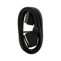 Peritel M/m 1,5m Universelle 21 Broches Câblées, Noir