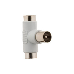 Té Dérivation Tv, 1 Entrée Mâle, 2 Sorties Femelles Ø9.5mm
