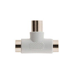 Té Dérivation Tv, 1 Entrée Mâle, 2 Sorties Femelles Ø9.5mm