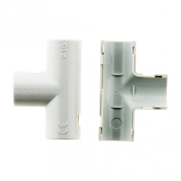 2 Tés Irl Ø16mm Gris