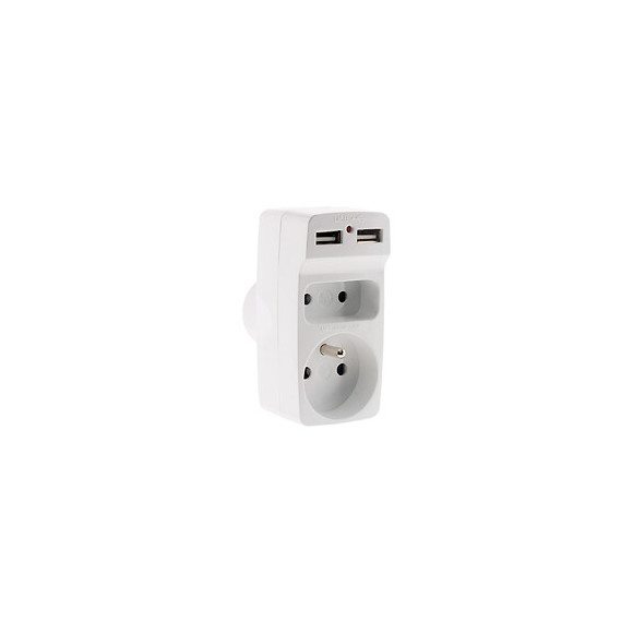 Biplite 6a + 16a Avec 2 Chargeurs Usb -blanc
