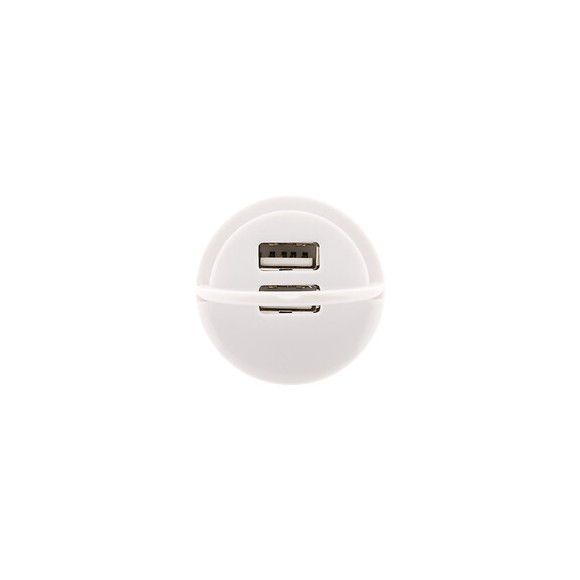Adaptateur 2x Usb 2,1a Avec Anneau D'extraction Blanc