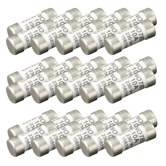 Lot De 30 Fusibles 8,5x 23 10a À Voyant Nf