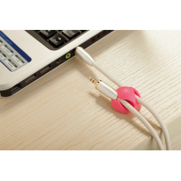 6 Clips Double Auto-collants Pour Cordons Et Câbles