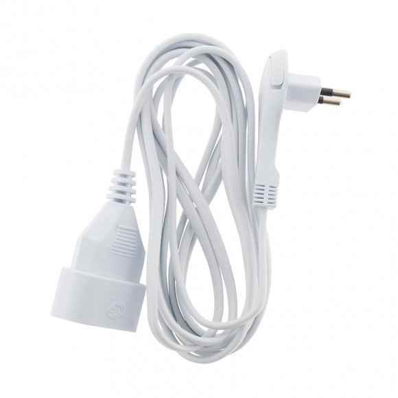 Prolongateur Sans Terre Avec Fiche Extraplate 2x 0,75 Blanc 3m - Zenitech