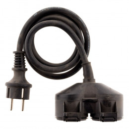 Prolongateur À Double Tête Pour Chantier Ho7rn-f 16a 3g1,5mm² Noir 1m - Zenitech