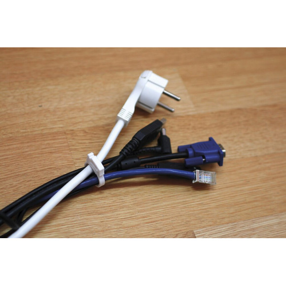 6 Clips Pour Cordons Et Câbles