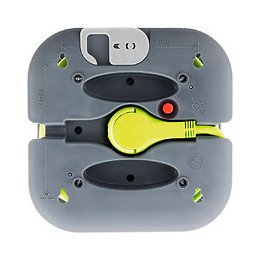 Enrouleur Domestique 4 Prises 2p+t 16a + Coupe-circuit - Gris/vert - Zenitech