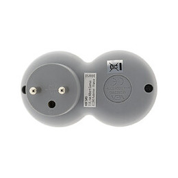 Biplite 16a 2p+t Façade Gris / Blanc