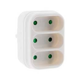 Triplite 3x 2p 6a Façade - Blanc - Zenitech