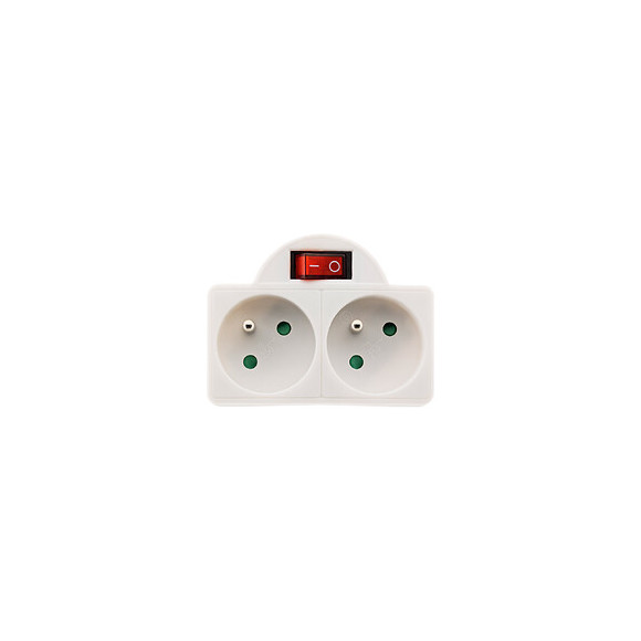 Biplite 16a 2p+t Avec Interrupteur Façade Blanc