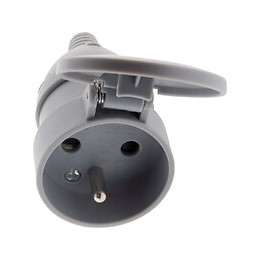 Fiche Femelle À Clapet -16a 2p+t - Gris - Zenitech