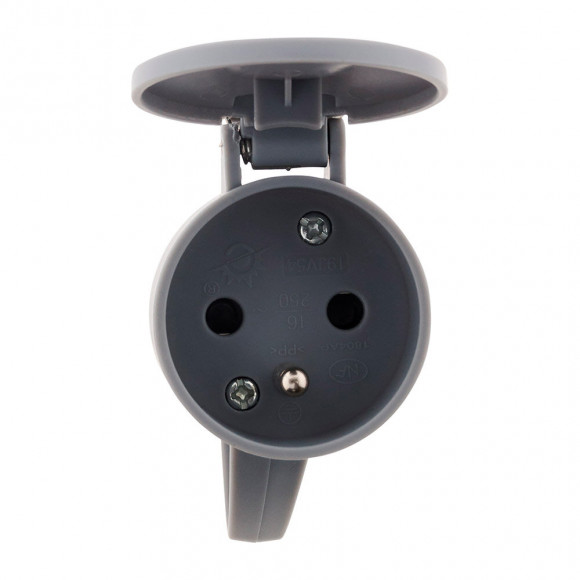 Fiche Femelle À Clapet -16a 2p+t - Gris - Zenitech