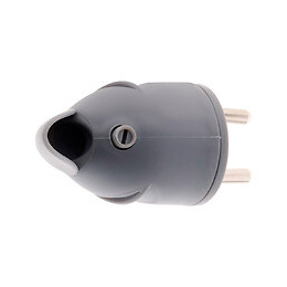 Fiche Mâle Coudée 16a 2p+t Gris - Zenitech