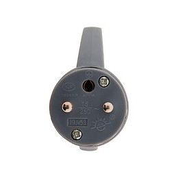 Fiche Mâle Anneau + Ergot -16a 2p+t - Gris - Zenitech