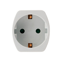 Adaptateur M France / F Schuko (allemagne, Espagne?) Blanc - Zenitech