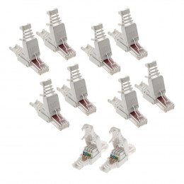 Lot De 100 Fiches Rj45 Cat 6 Sans Outil - Zenitech
