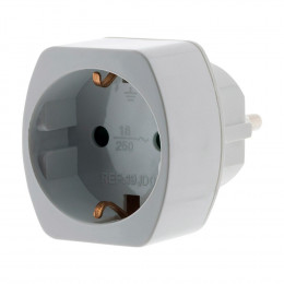 Adaptateur M France / F Schuko (allemagne, Espagne?) Blanc - Zenitech