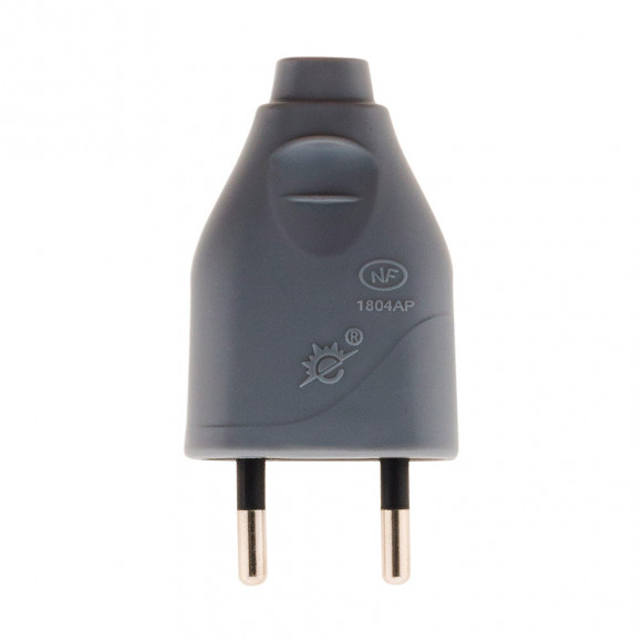 Fiche Mâle 2p 6a - Gris - Zenitech