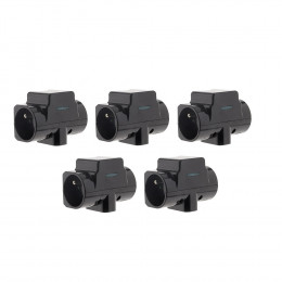 Lot De 5 Triplites Parafoudre 2x 16a 2p+t + 1x6a 2p - Noir