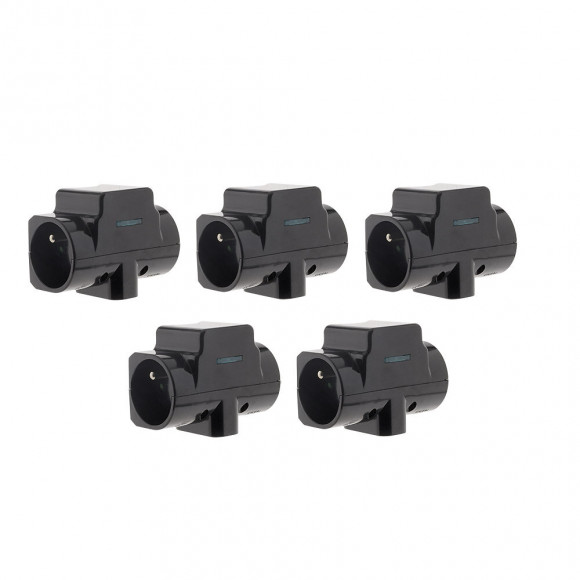 Lot De 5 Triplites Parafoudre 2x 16a 2p+t + 1x6a 2p - Noir
