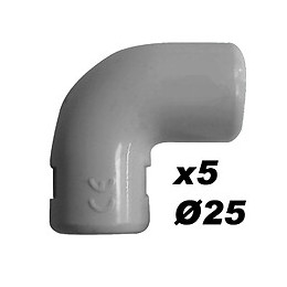 Lot De 5 Équerres Irl Ø25mm Gris