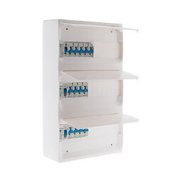 Coffret T5 39 Modules Blanc Équipé De 13 Disjoncteurs Et 3 Inter. Diff. Livré Avec Accessoires - Zenitech
