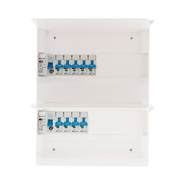 Coffret T3 26 Modules Blanc Équipé De 9 Disjoncteurs Et 2 Inter. Diff. Livré Avec Accessoires - Zenitech