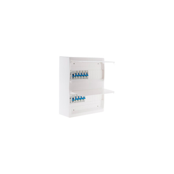 Coffret T3 26 Modules Blanc Équipé De 9 Disjoncteurs Et 2 Inter. Diff. Livré Avec Accessoires - Zenitech