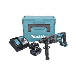 Makita Dhr 241 Rfj  Perforateur-burineur Sans Fil 18 V Li-ion + 1x Boîtier De Transport Makpac Sds-plus  + 2x Batteries Bl 183