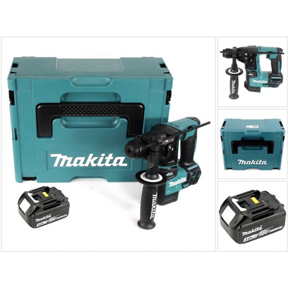 Makita Perceuse À Percussion Sans Fil Dhr 171 F1j 18v 1.2j Brushless Sds Plus + 1x Batterie 3.0ah + Coffret Makpac - Sans Char