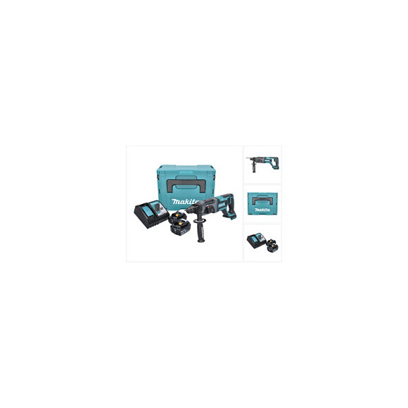 Makita Dhr 241 Rfj  Perforateur-burineur Sans Fil 18 V Li-ion + 1x Boîtier De Transport Makpac Sds-plus  + 2x Batteries Bl 183