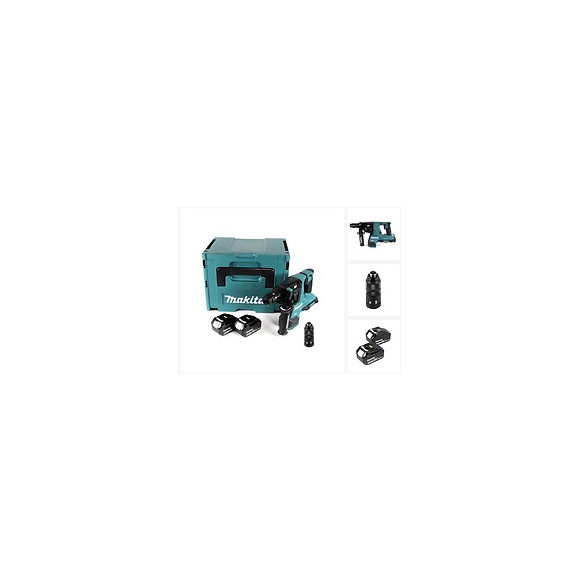 Makita Dhr 281 Gj Brushless Perforateur Burineur Sans Fil 28 Mm 2 X 18 V Pour Sds-plus + Mandrin Auto-serrant Interchangeable +