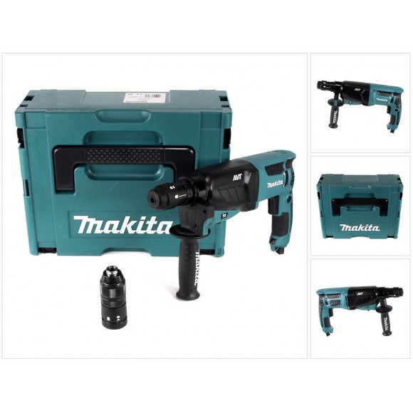 Makita Hr 2631 Ftj Perforateur - Burineur Sds-plus 800 W 26 Mm + Coffret Makpac + Mandrin De Serrage