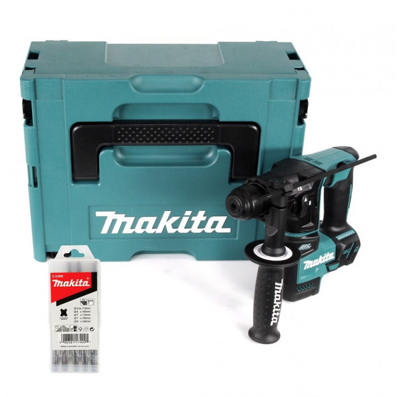Makita Dhr 171 Zj Marteau Perforateur Sans Fil 18v 2 Étages Sans Fil Sans Fil Sds Plus + Coffret Makpac + Jeu De 5 Forets Carb