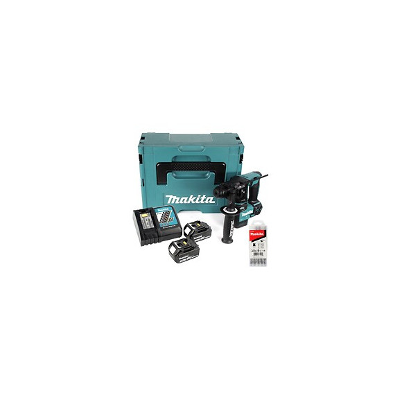 Makita Marteau Perforateur Sans Fil Dhr 171 Rfj 18 V À 2 Étages Sans Fil Sds Plus + 2x Batteries 3.0ah + Chargeur + Jeu De Fo