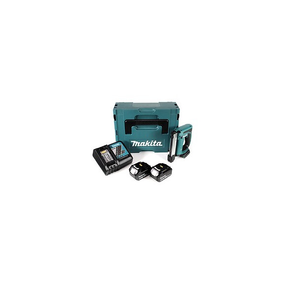 Makita Dst 221 Rgj 18 V Li-ion Agrafeuse Sans Fil + 2x Batteries Li-ion Bl 1860 B 6,0 Ah + Chargeur Dc 18 Rc + Coffret De Trans