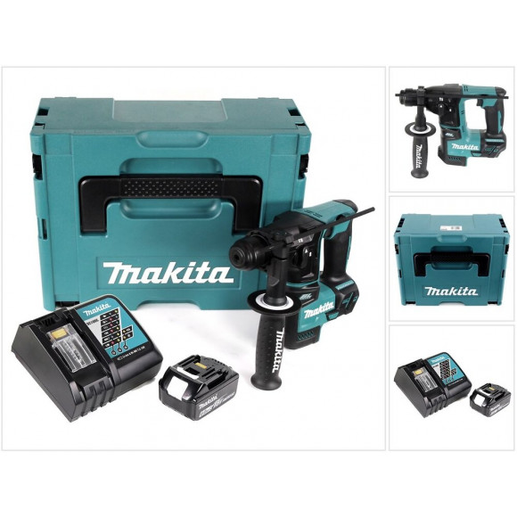 Makita Dhr 171 Rg1j Perceuse À Percussion Sans Fil 18v 1.2j Brushless Sds Plus + 1x Batterie 6.0ah + Chargeur + Coffret Makpac