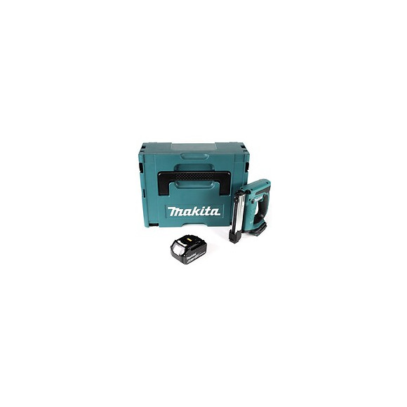 Makita Dst 221 G1j 18 V Li-ion Agrafeuse Sans Fil + 1x Batterie Li-ion Bl1860 B 6,0 Ah + Coffret De Transport - Sans Chargeur