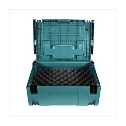 Makita Makpac 2  Coffret De Transport Avec Insert Universal Pour Perceuse, Cloueuse Et Mouleuse Sans Fil Makita