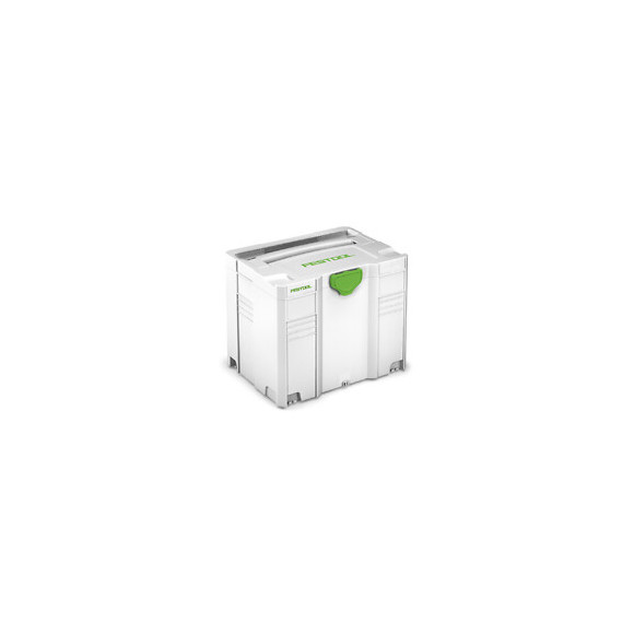 Festool Systainer Sys 4 T-loc Sys-hwz Box Coffret De Transport De Couleur Gris Clair Associable À Un Insert En Bois ( 497658 )